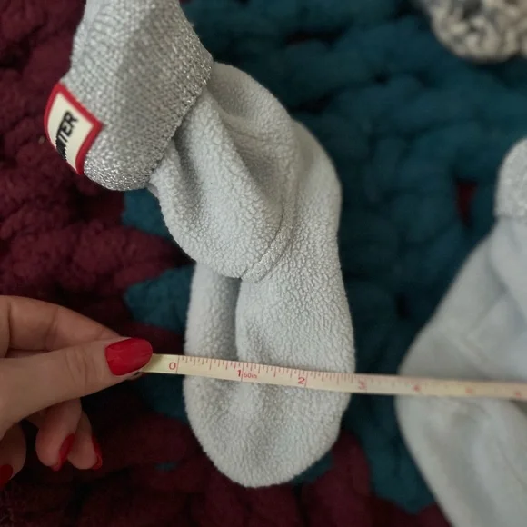 Girls Youth Hunter Light Gray Silver Fleece Boot Liners - Picture 4 of 5